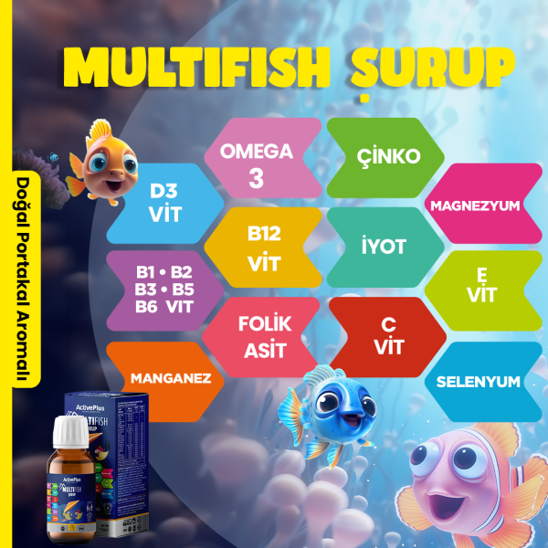 MultiFish Şurup - Balık Yağı (Omega-3) & Vitaminler & Mineraller