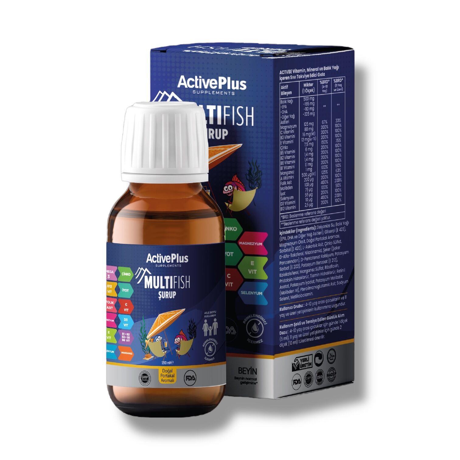 MultiFish Şurup - Balık Yağı (Omega-3) & Vitaminler & Mineraller