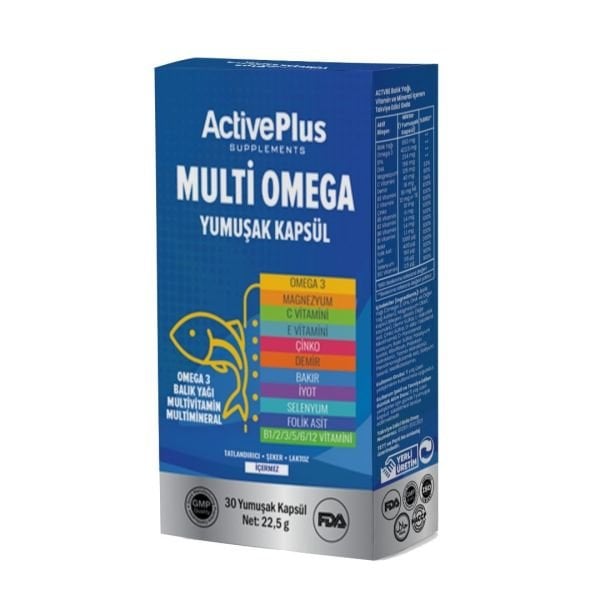 Multi Omega Softgel Kapsül - Omega-3 & Vitaminler & Mineraller
