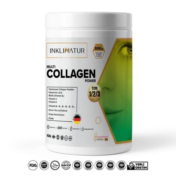 Multi Collagen Power Kova - Tip 1-2-3 Kolajen & Vitamin & Mineral & Bitkisel Ekstrat
