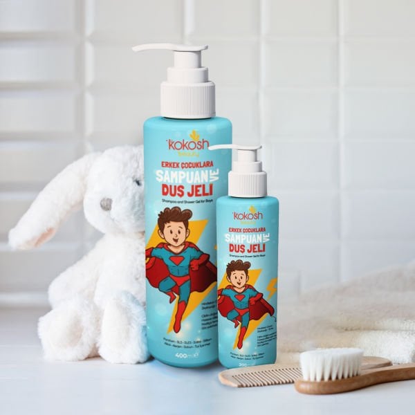 Erkek Çocuklar İçin Doğal Şampuan ve Duş Jeli (200 ml)