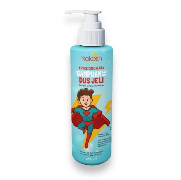 Erkek Çocuklar İçin Doğal Şampuan ve Duş Jeli (200 ml)