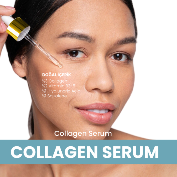 Collagen Serum - Kolajen & Vitamin B3-B5 & Hyaluronik Asit & Squalene