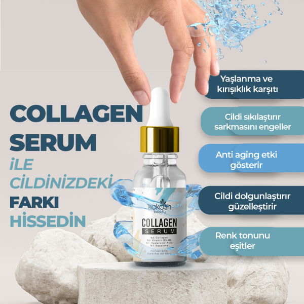 Collagen Serum - Kolajen & Vitamin B3-B5 & Hyaluronik Asit & Squalene