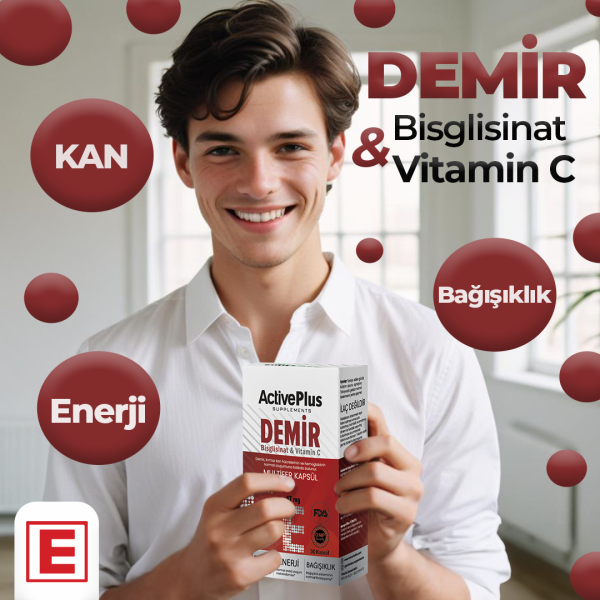 Demir Bisglisinat & Vitamin C Multifer 30 Kapsül