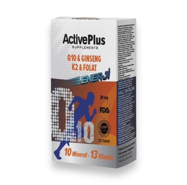 Energy! Q10-Ginseng-K2-Folat 30 Tablet