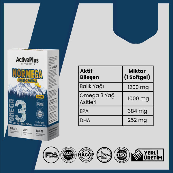 Normega Omega-3 Softgel 30 Kapsül