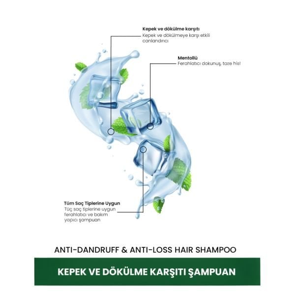 (Mentollü) Kepek ve Dökülme Karşıtı Şampuan