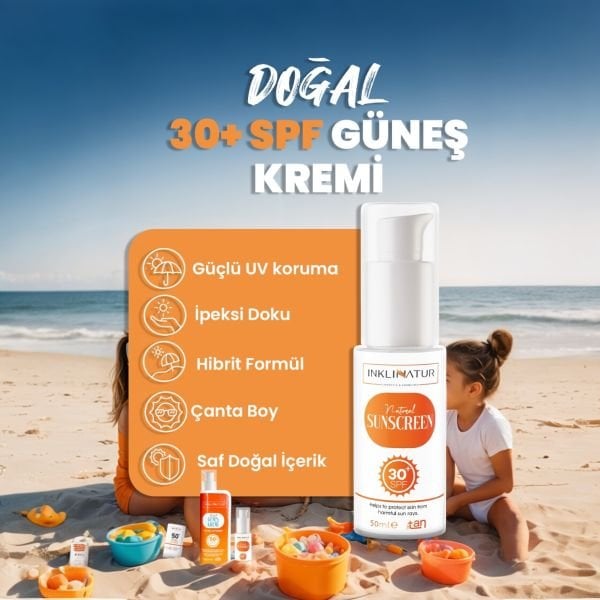 Inklinatur Doğal Güneş Kremi 50 ml / 30 SPF - 50+ SPF