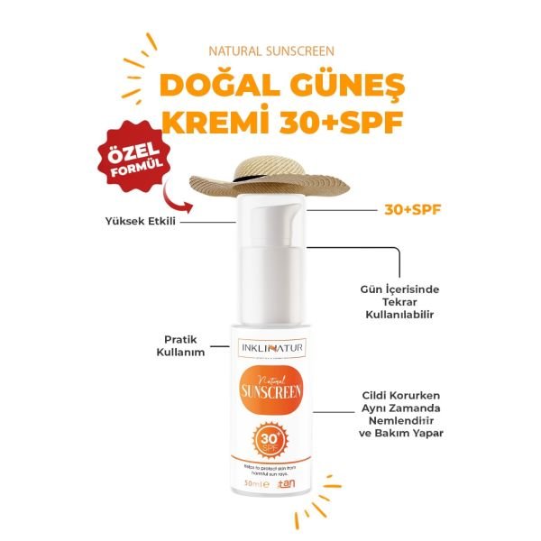 Inklinatur Doğal Güneş Kremi 50 ml / 30 SPF - 50+ SPF