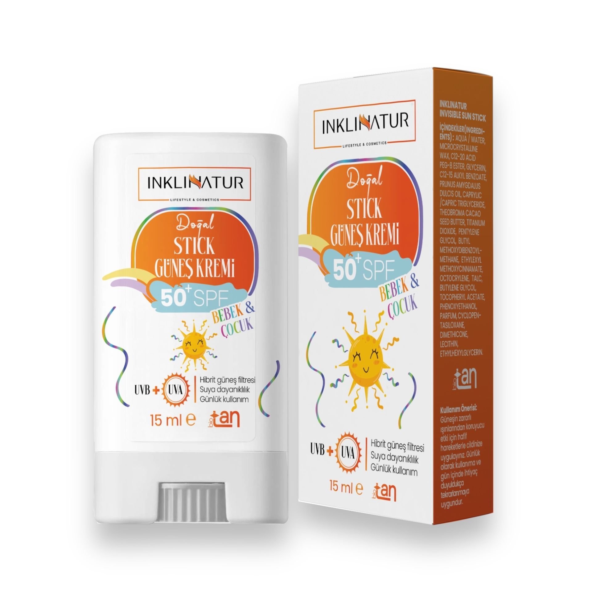 Doğal Stick Güneş Kremi 50+ SPF / Bebek & Çocuk