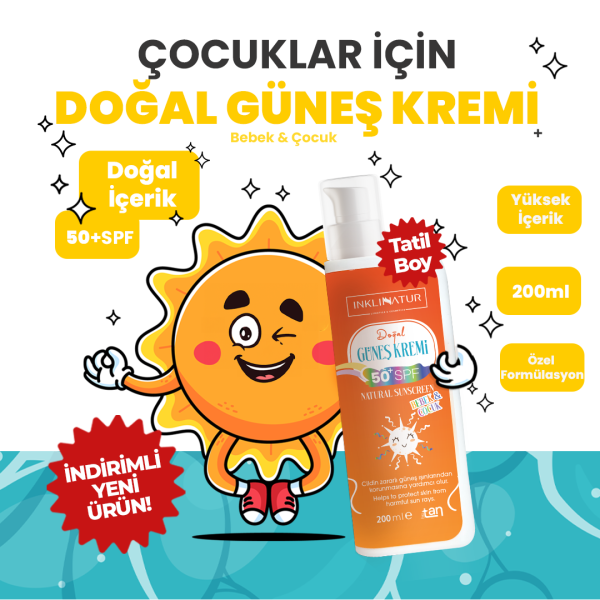 Doğal Güneş Kremi 200ml 50+ SPF / Bebek & Çocuk