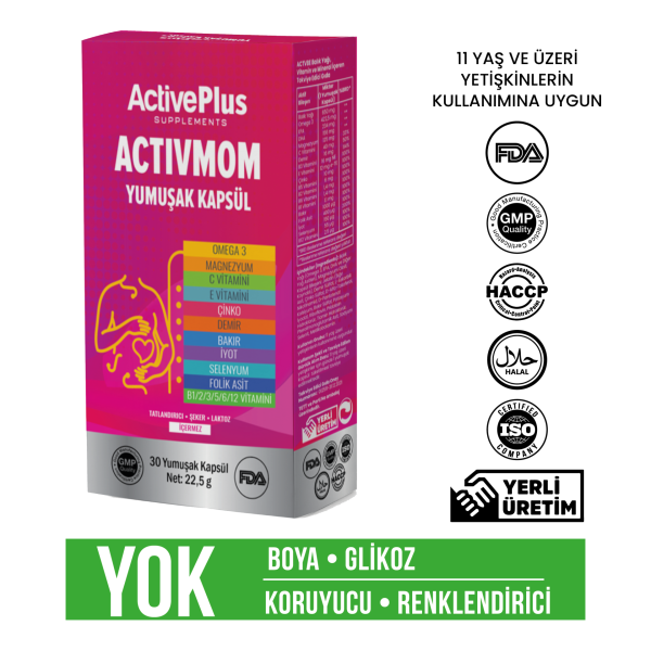 Activmom Softgel Kapsül - Omega-3 & Vitaminler & Mineraller