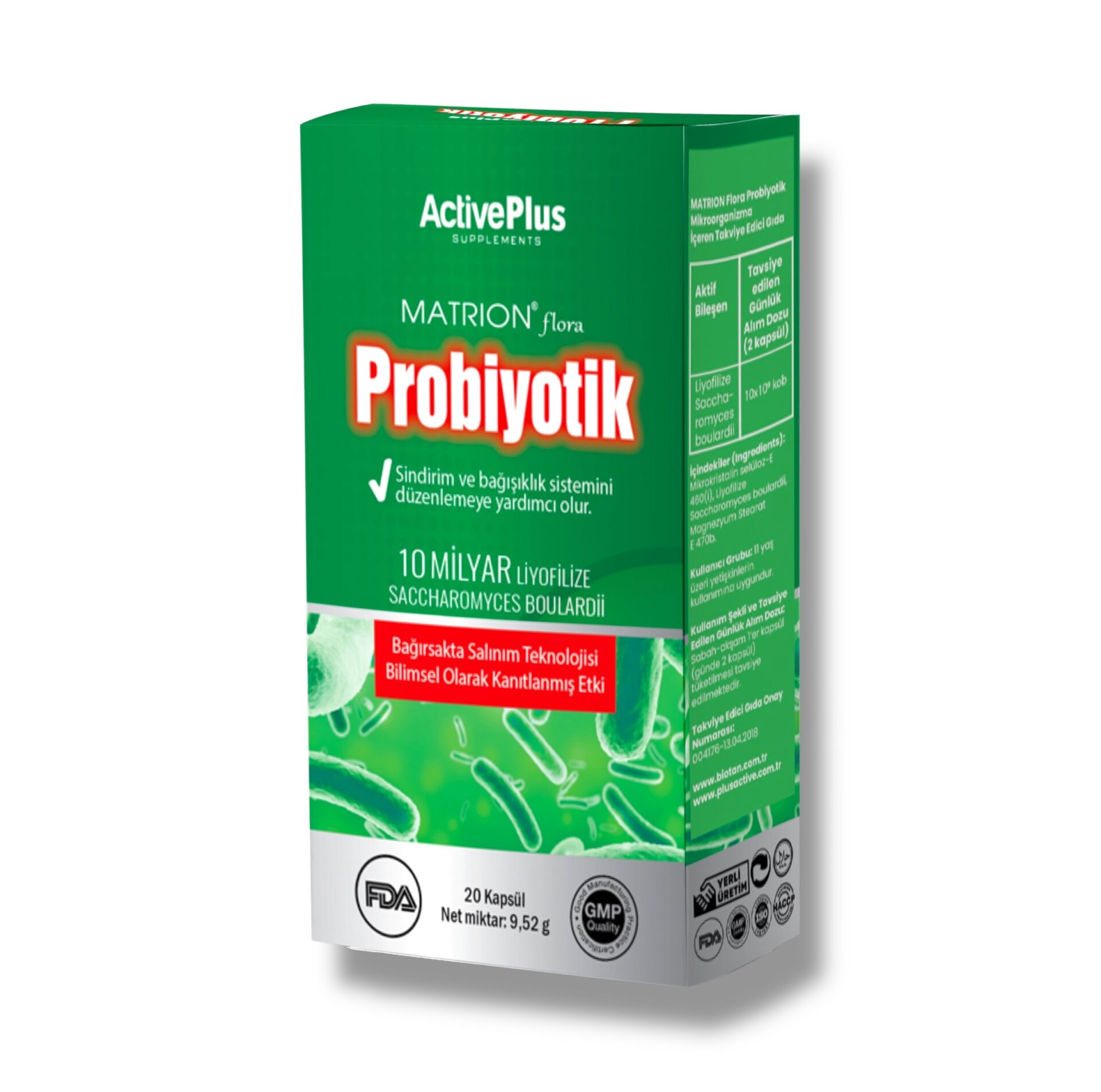Probiyotik Kapsül - Saccharomyces Boulardii (10 milyar Liyofilize)