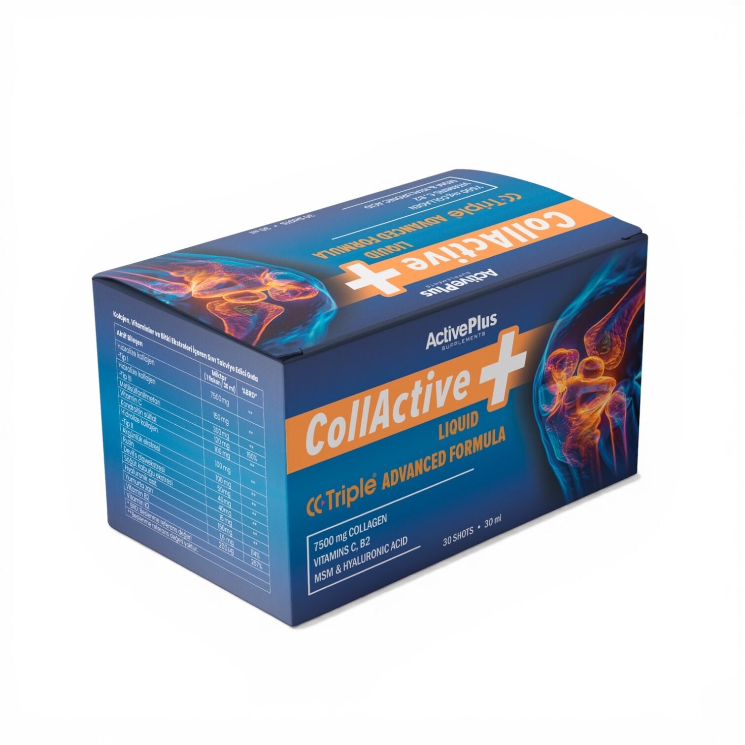 Collactive Collagen 30 Shot - Kolajen / MSM / Hyaluronik Asit / Vitamin C-B2